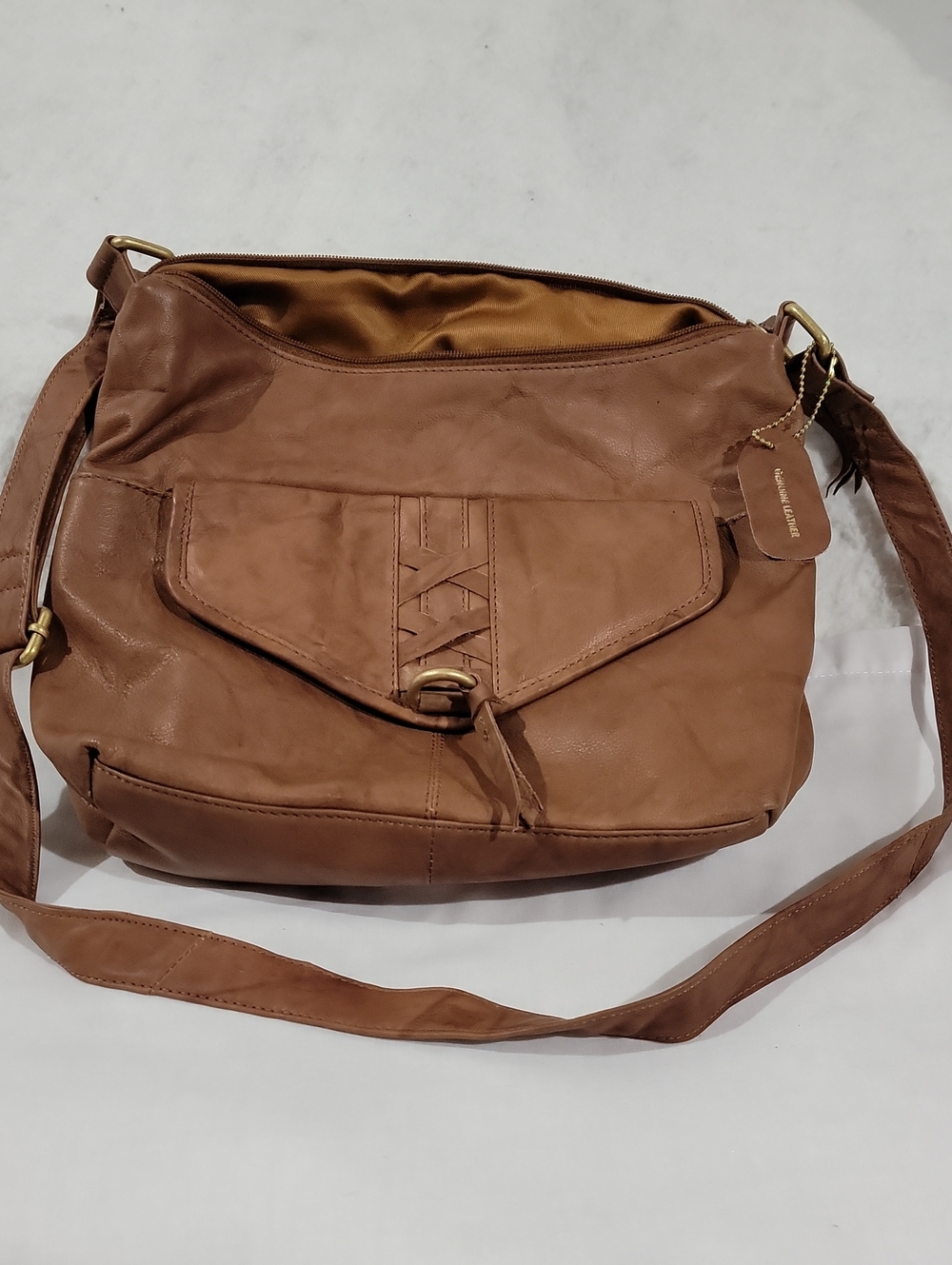 Vintage Everyday Leather Shoulder/Crossbody Bag in Brown Y2K